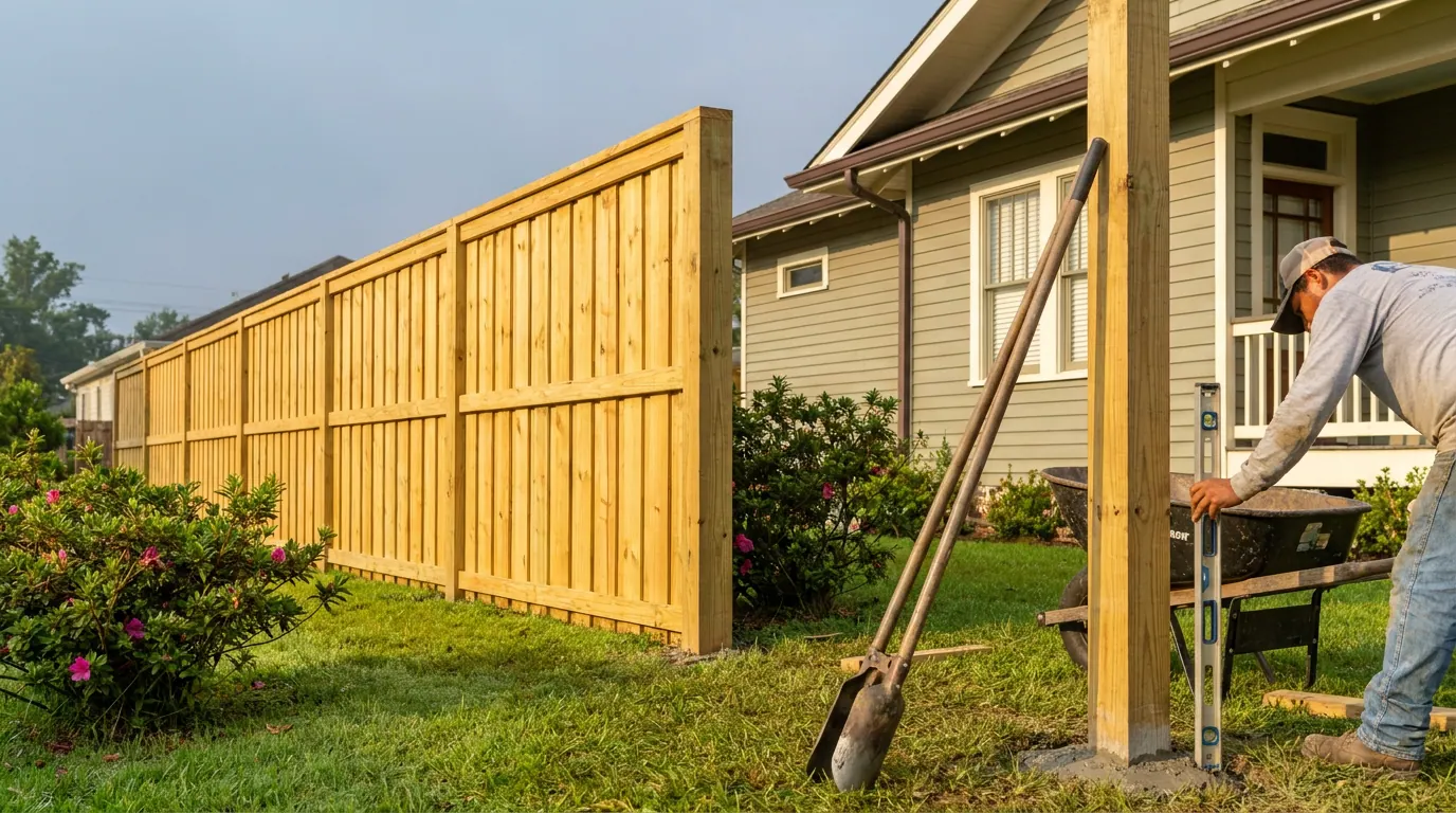 Fencing contractor in Greater New Orleans — Clear Home installing a residential roof