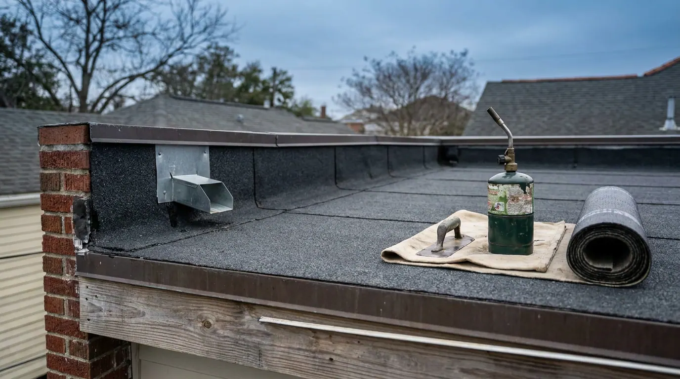 Flat Roof Systems contractor in Greater New Orleans — Clear Home installing a residential roof