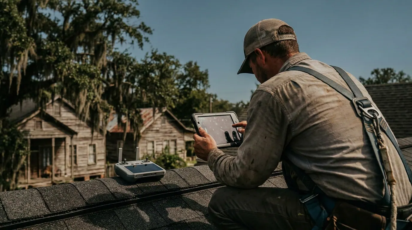 Roof Inspection contractor in Greater New Orleans — Clear Home installing a residential roof